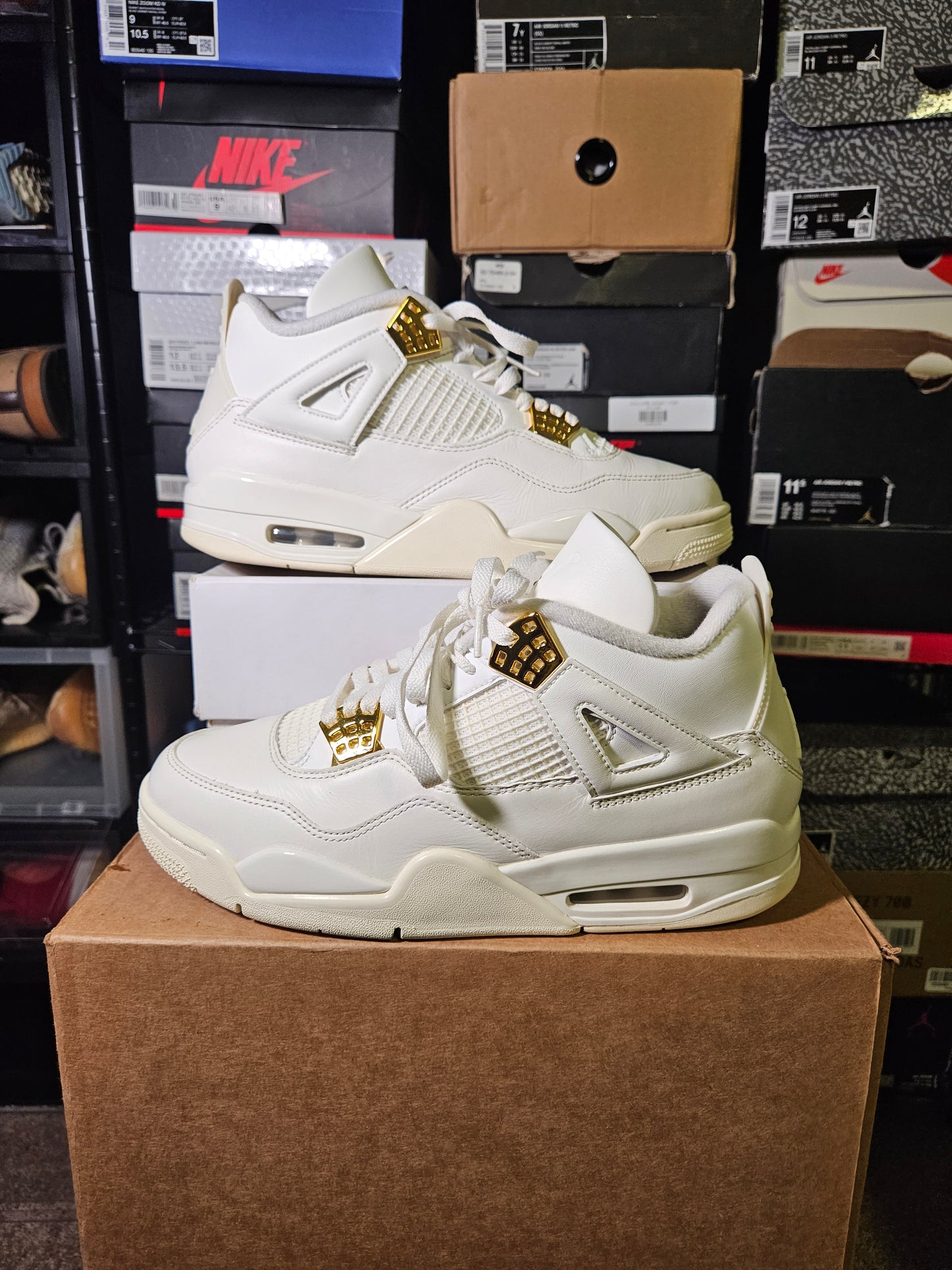 Size 11.5W/10M - Air Jordan 4 Retro Metallic Gold