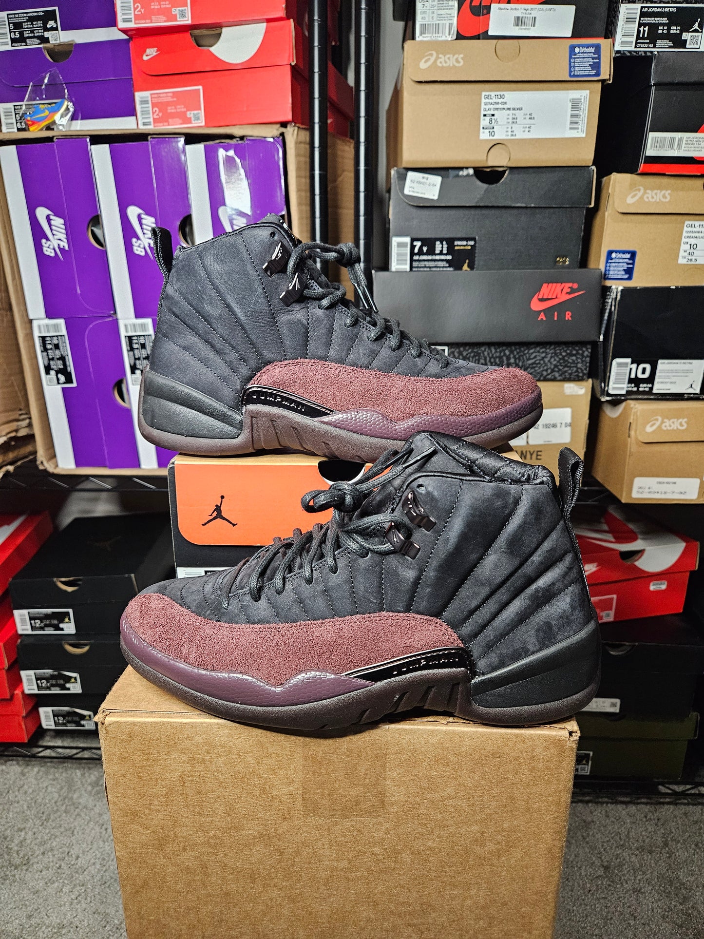 Size 10.5W/9M - AJ 12 Retro SP x A Ma Maniere Mid Black