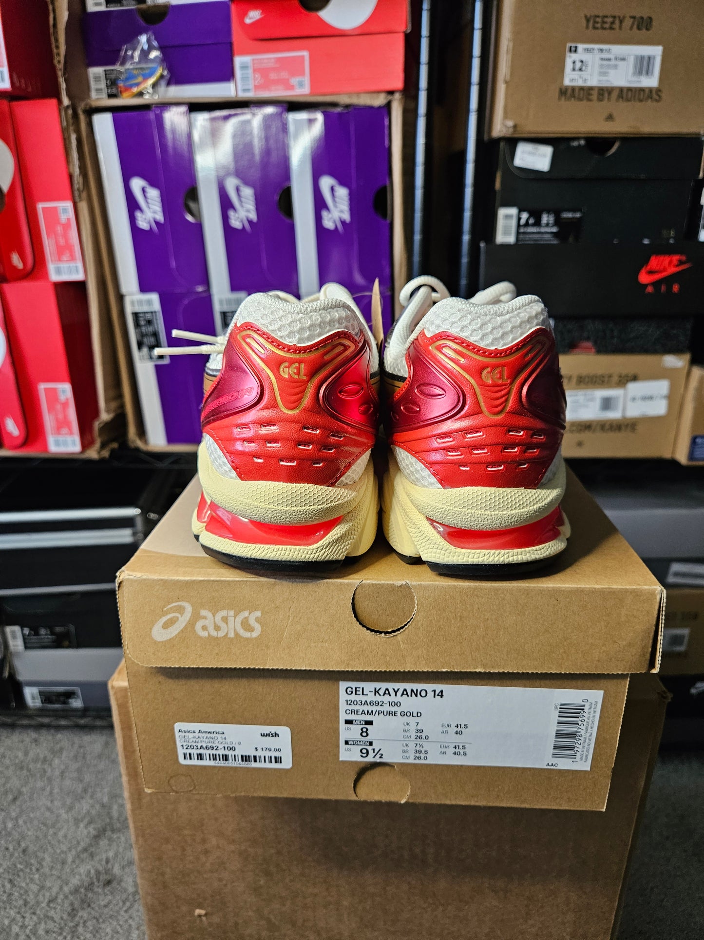 Size 8 - ASICS Gel Kayano 14 Sneaker Politics Exclusive Just Say No