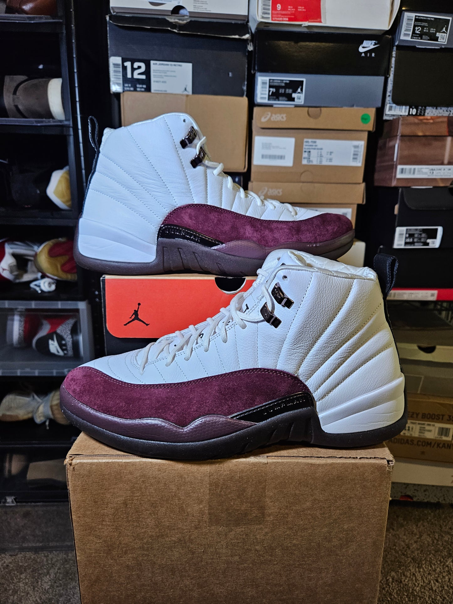 Size 14W/12.5M - AJ 12 Retro SP x A Ma Maniere Mid White