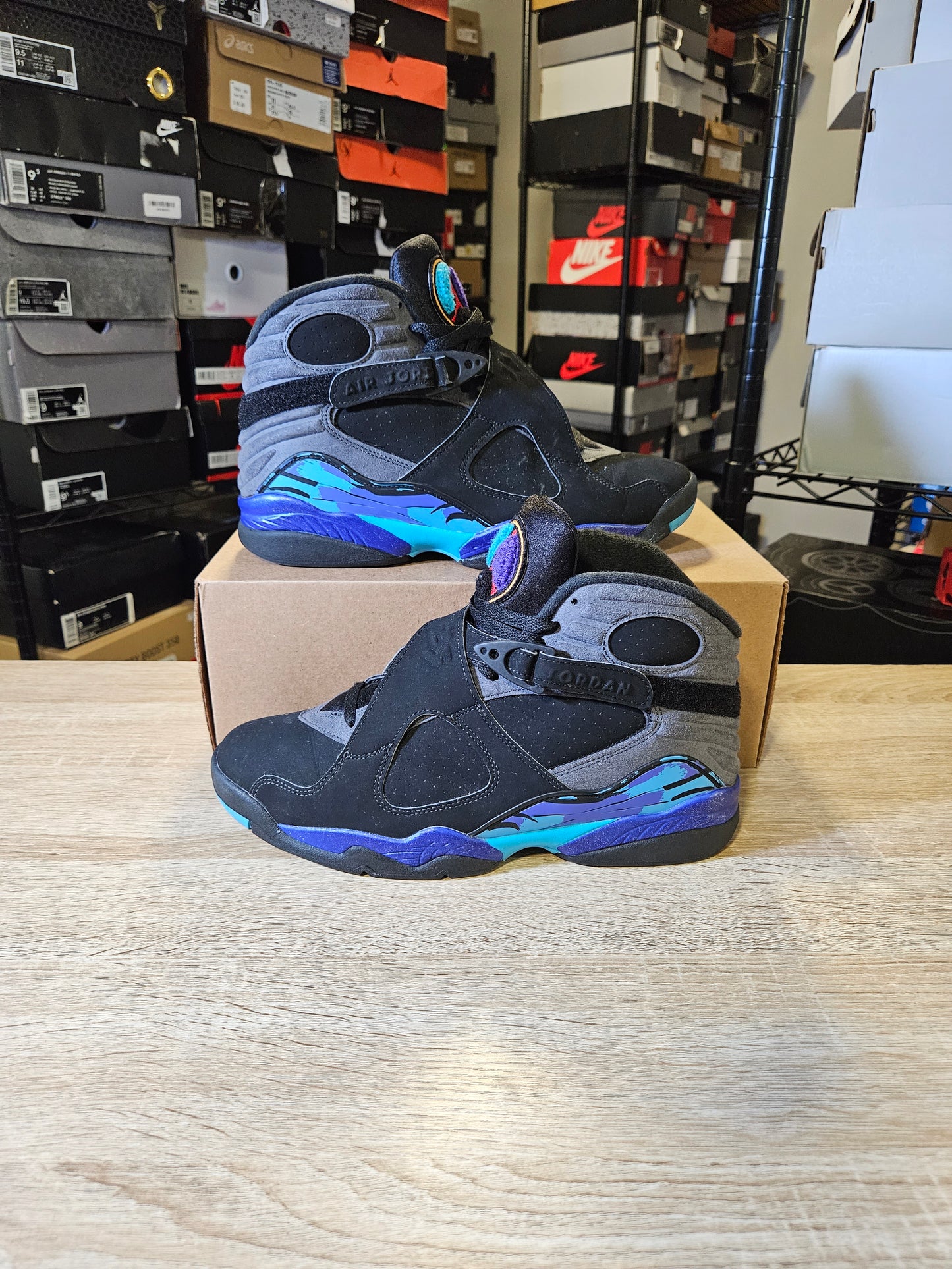 Size 10 - AJ 8 Retro Aqua 2015