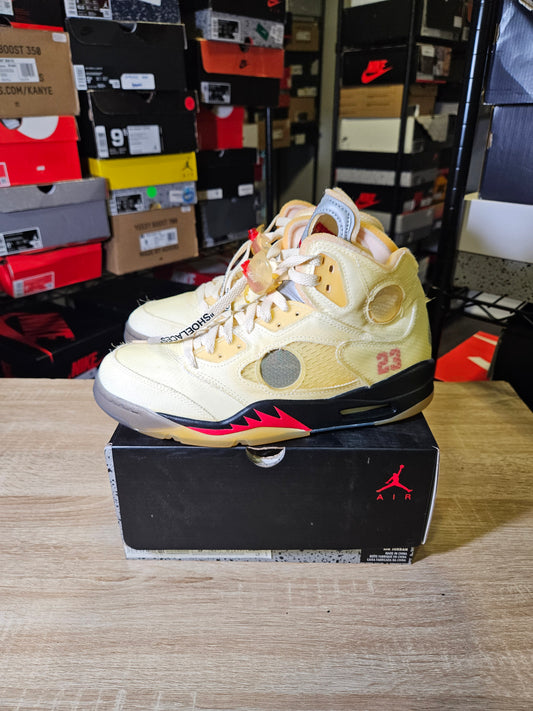 Size 9 - AJ 5 SP x Off-White Mid Sail