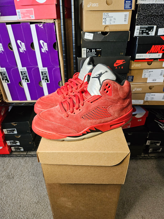 Size 10.5 - AJ 5 Retro Red Suede