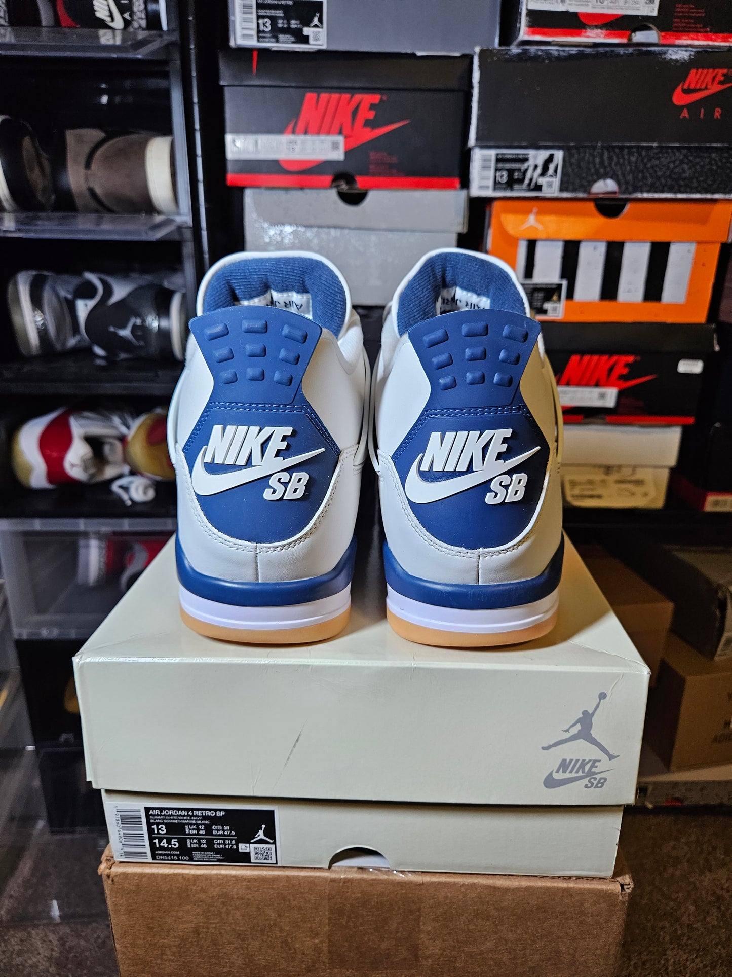 Size 13 - SB x AJ 4 Retro SP Navy