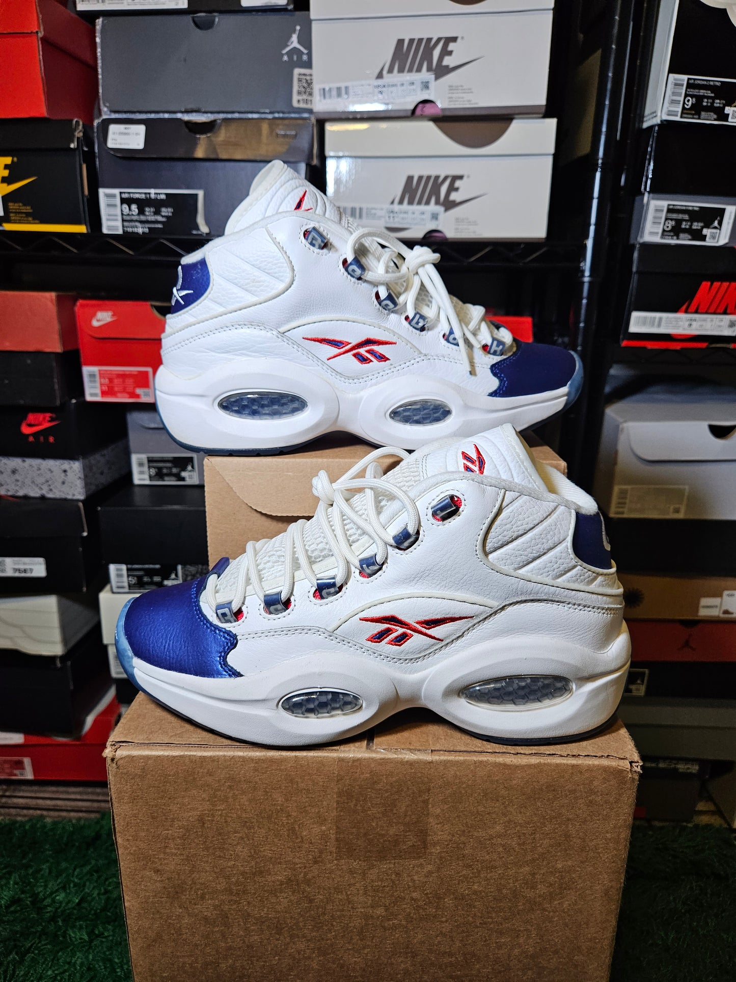 Size 9 - Reebok Question 2022 Mid Blue Toe