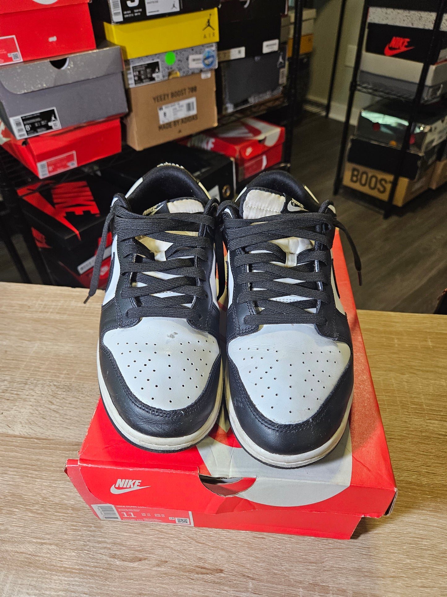 Size 11 - Dunk Low Black White