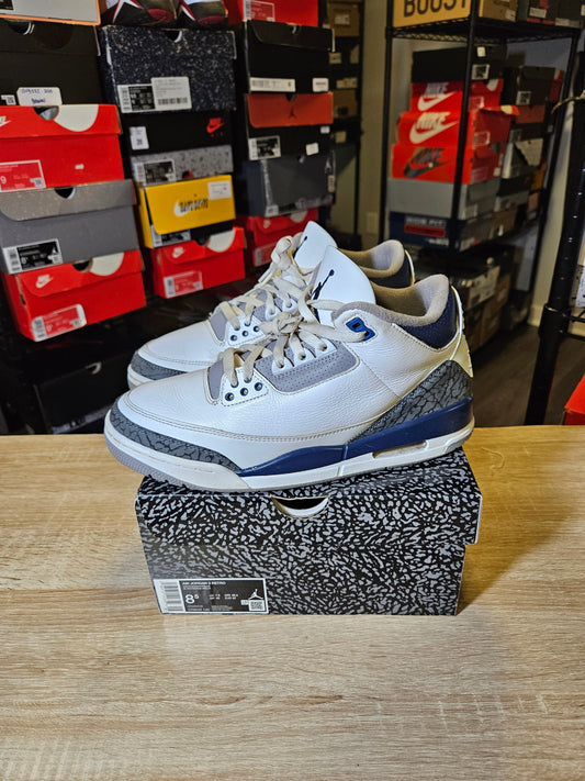 Size 8.5 - AJ 3 Retro Midnight Navy