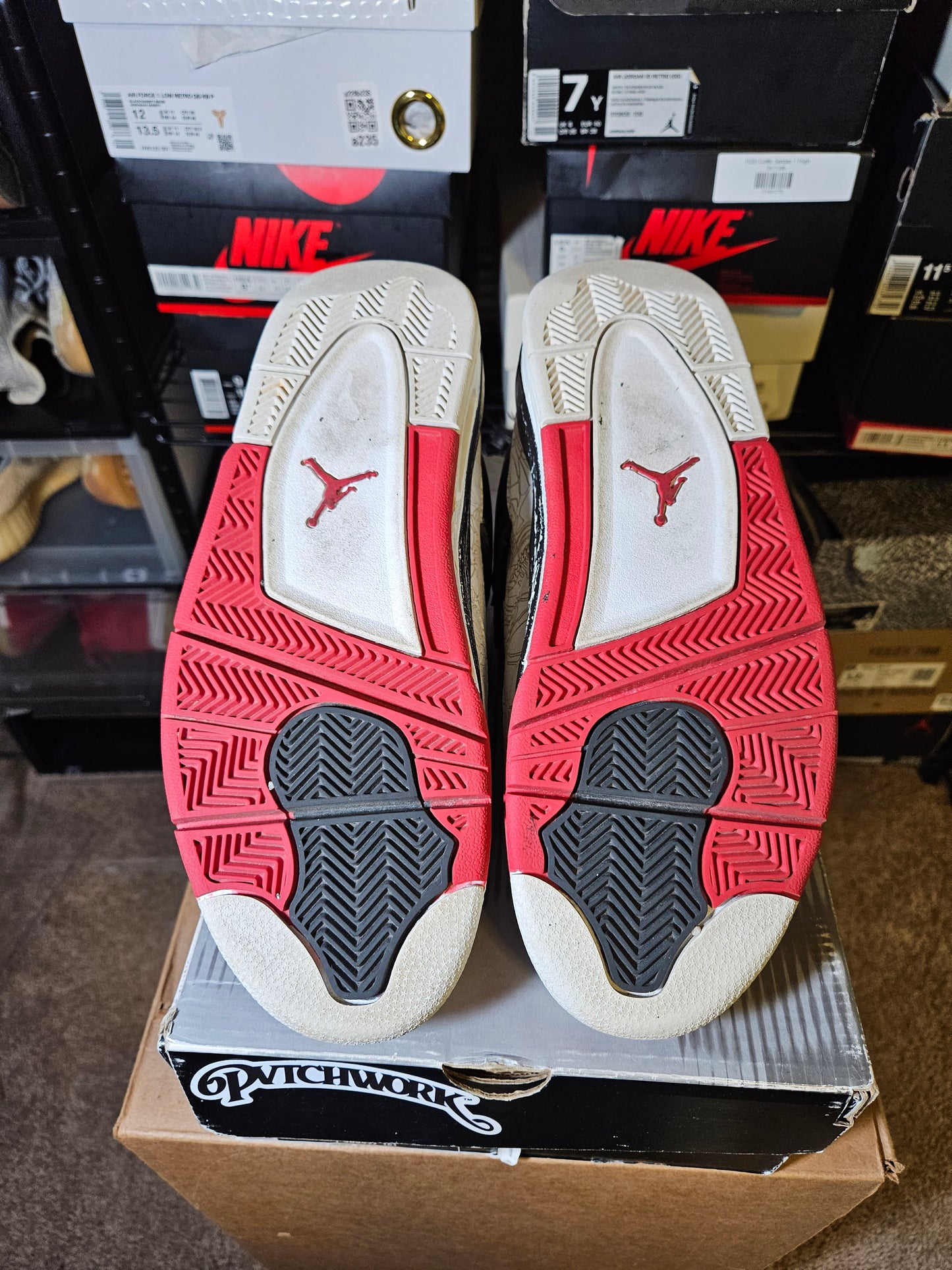 Size 9.5 - AJ 4 Retro White Laser