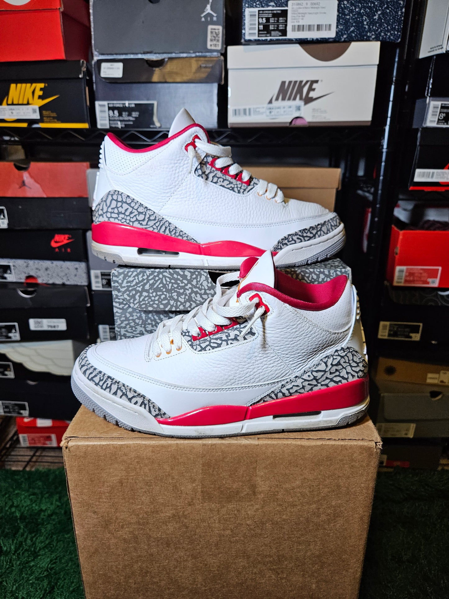 Size 8.5 - AJ 3 Retro Mid Cardinal Red