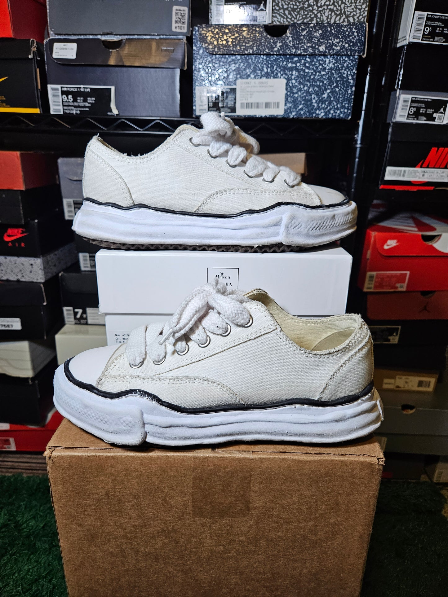Size 41 EU - Maison Mihara Yasuhiro Peterson OG Sole Canvas Low White A01FW02