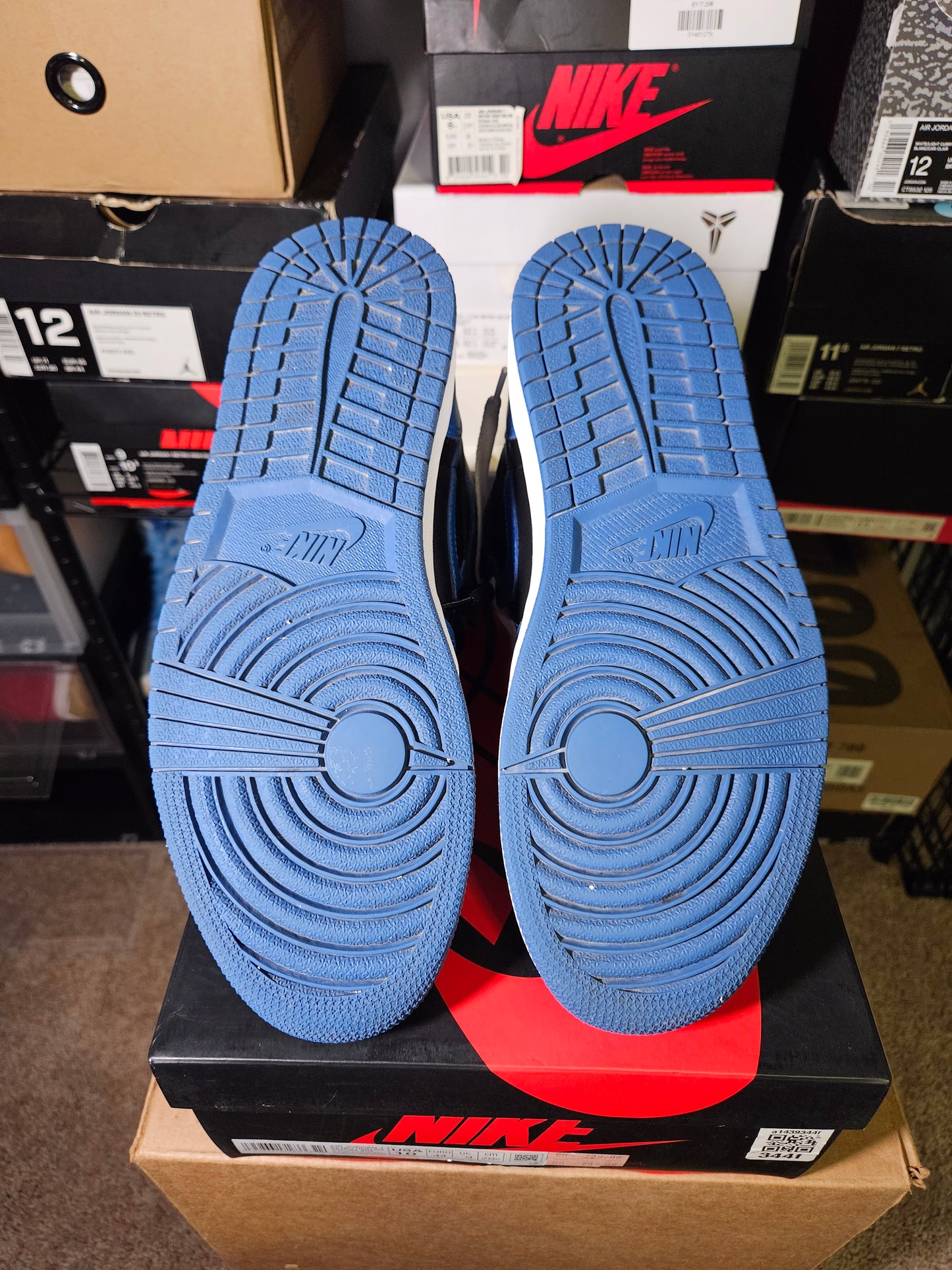 Size 10 - AJ 1 Retro OG High Dark Marina Blue