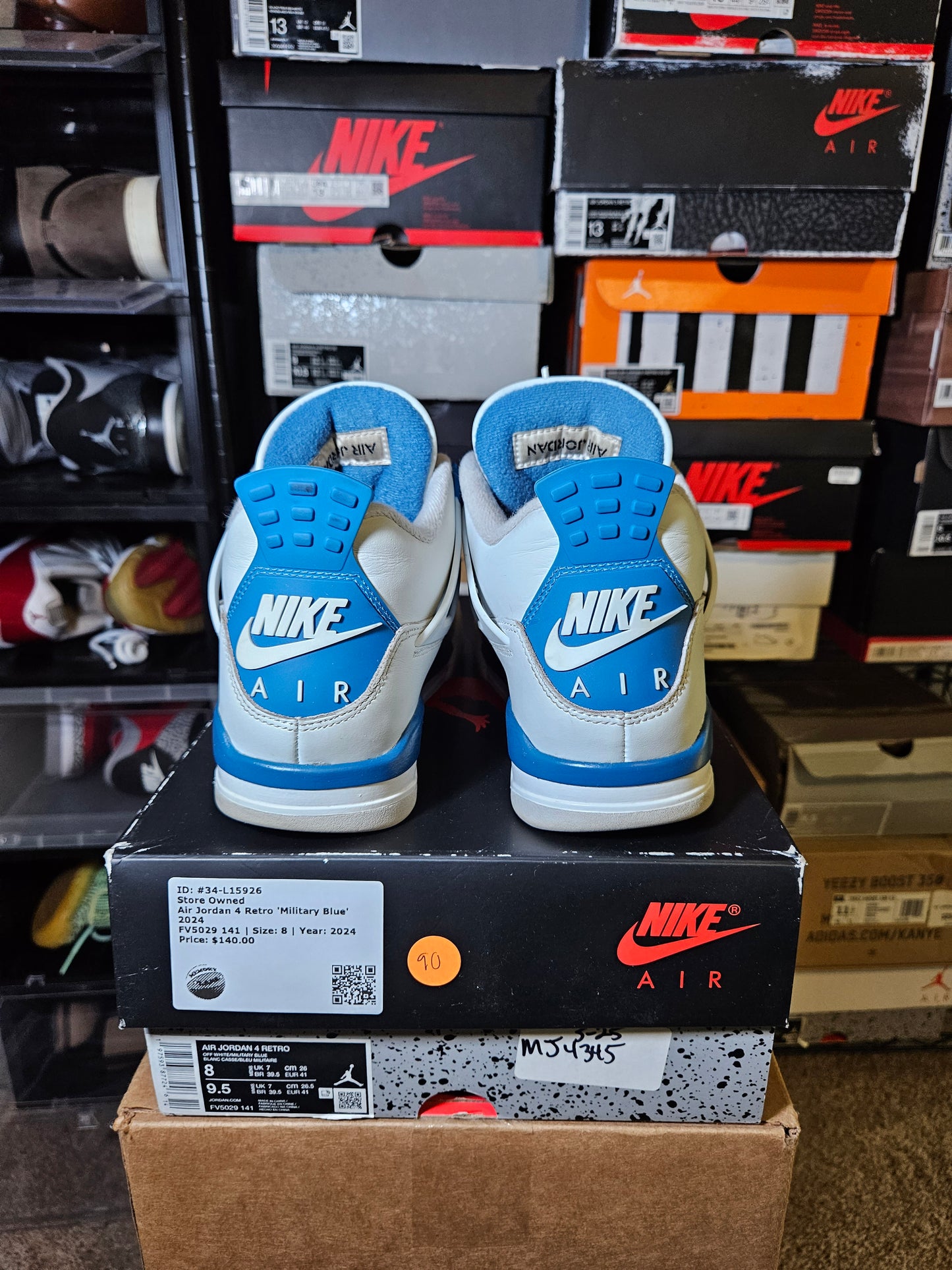 Size 8 - AJ 4 Retro 2024 Military Blue