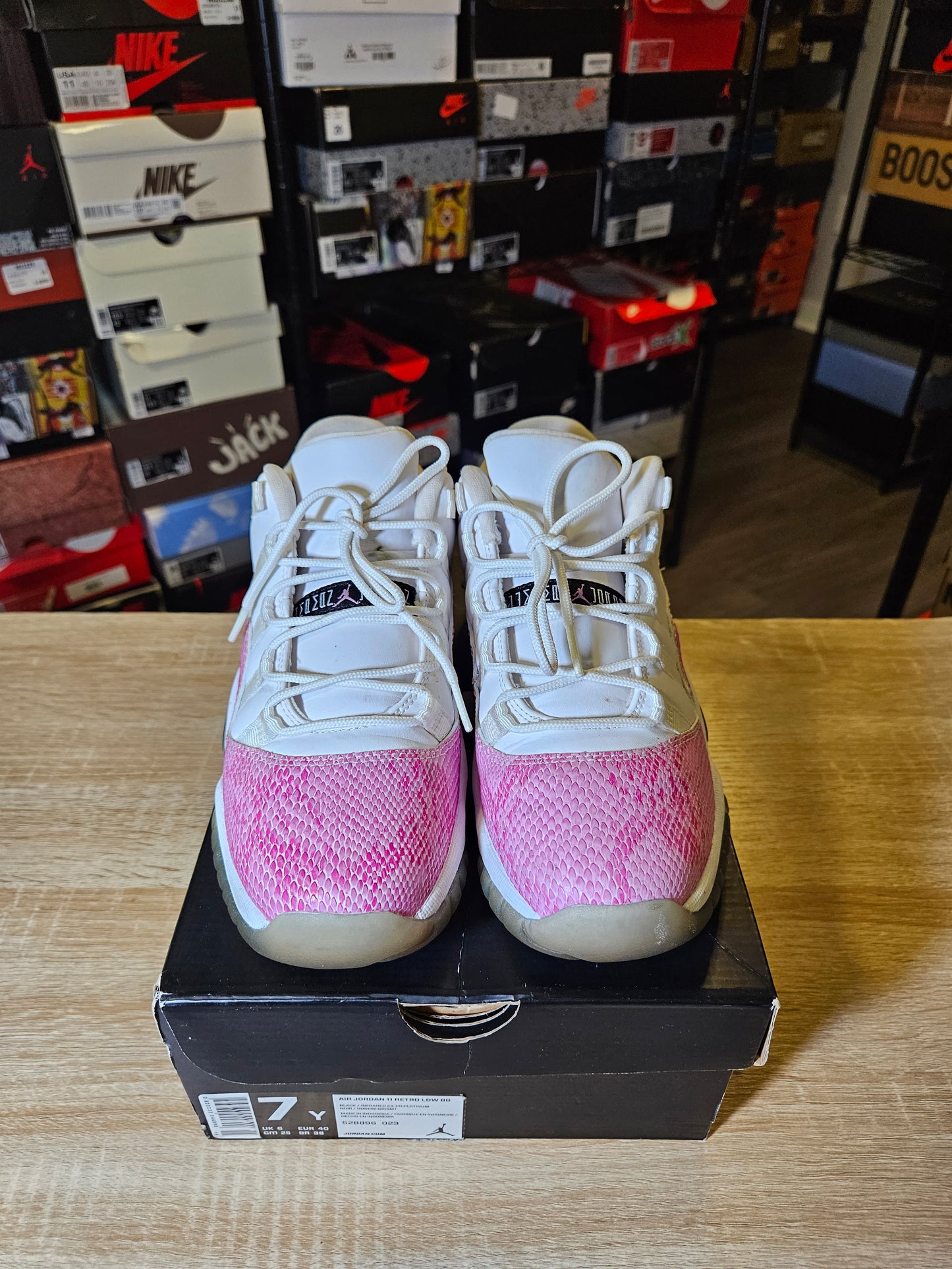 Size 7Y - AJ 11 Retro Low Snakeskin