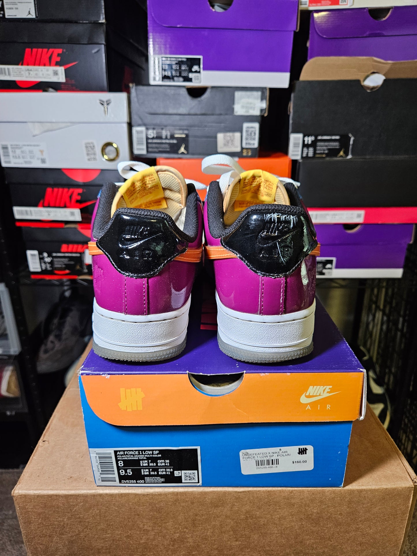 Size 8 - Undefeated x AF1 Low Total Orange