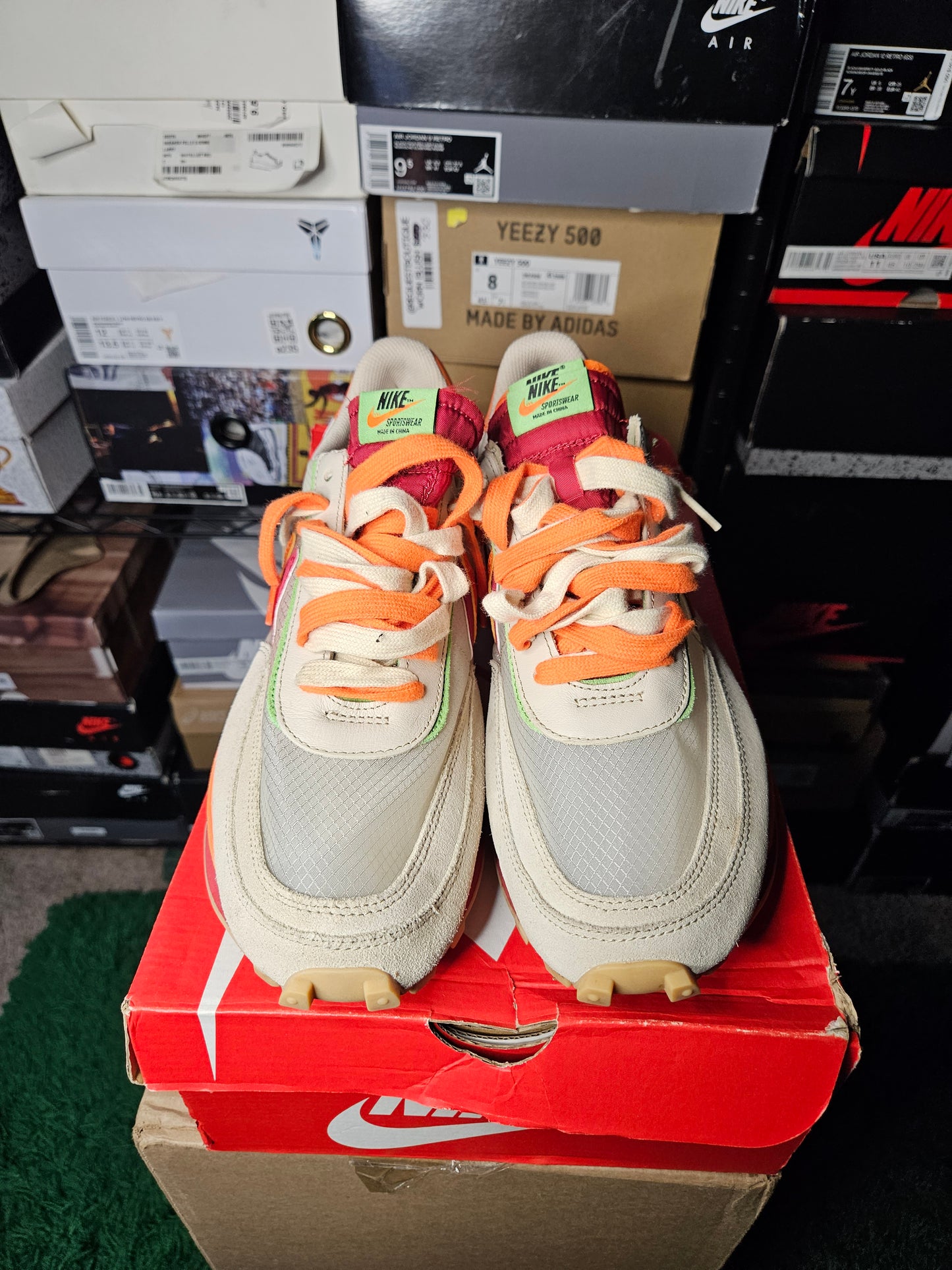 Size 11 - Sacai x Clot x LDWaffle Net Orange Blaze