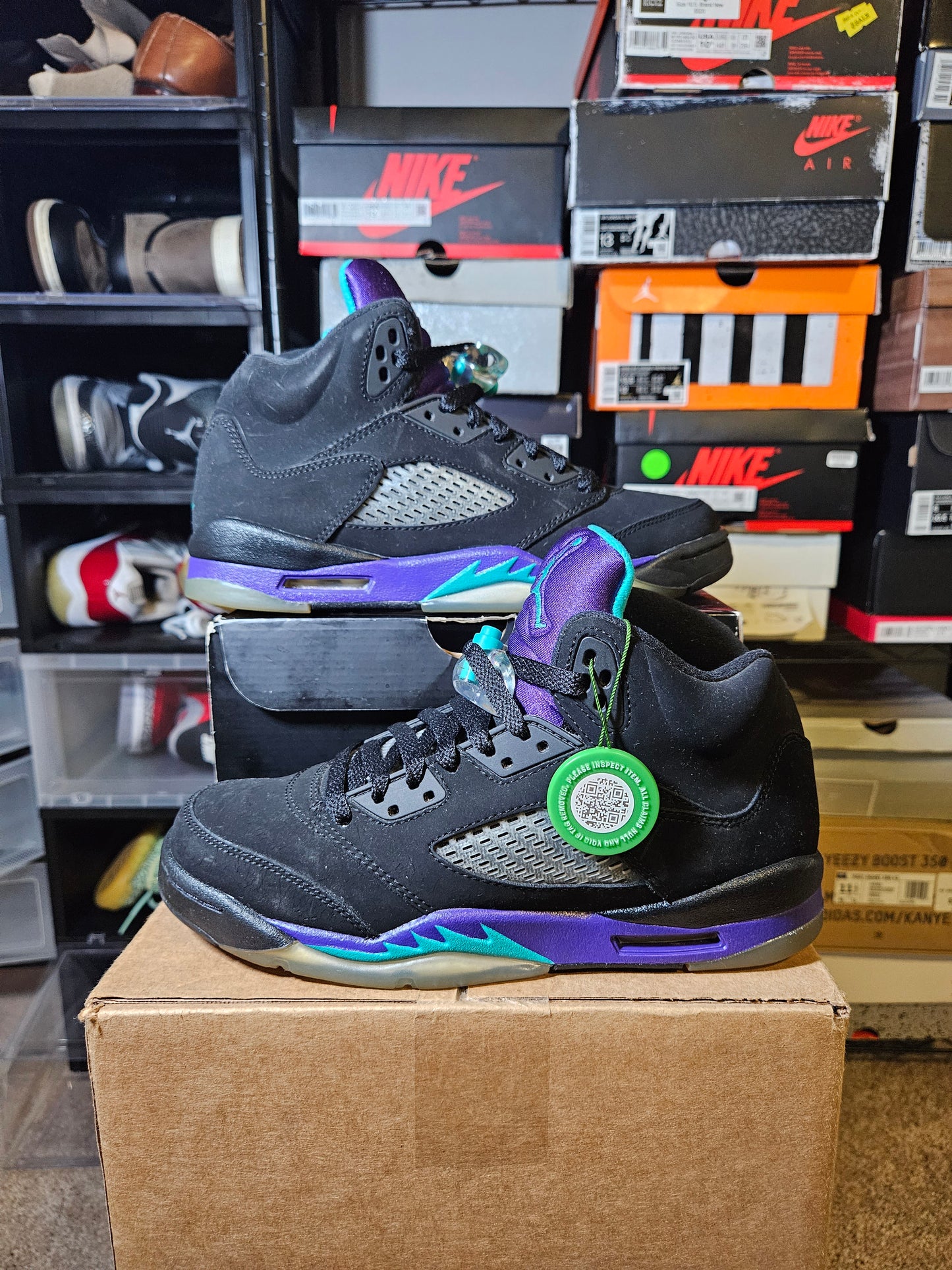 Size 7 - AJ 5 Retro Mid Black Grape