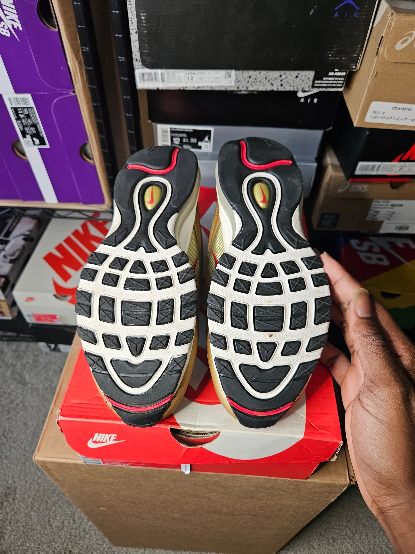 Size 7 - Air Max 97 OG QS Metallic Gold