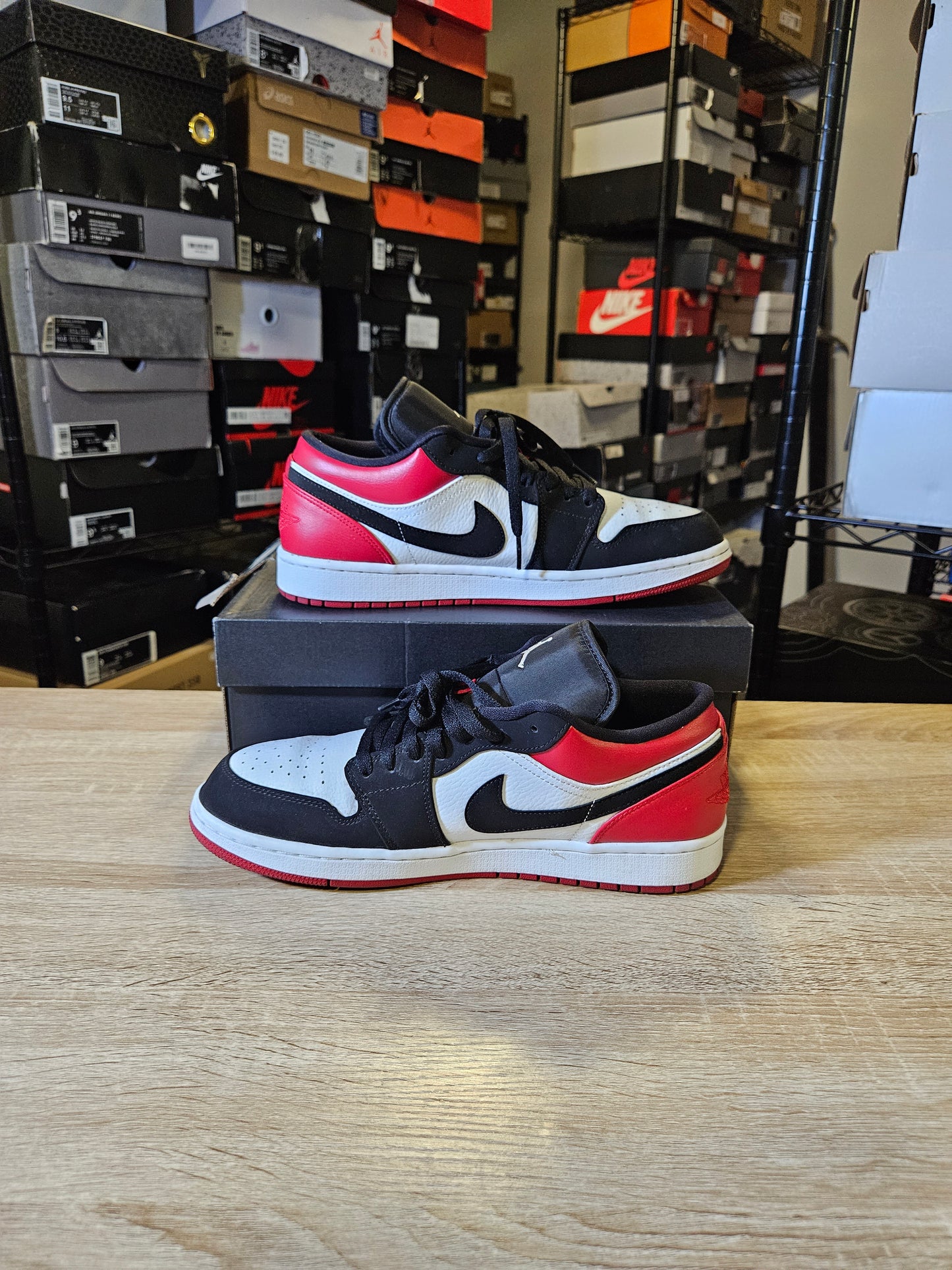 Size 10 - AJ 1 Low Black Toe