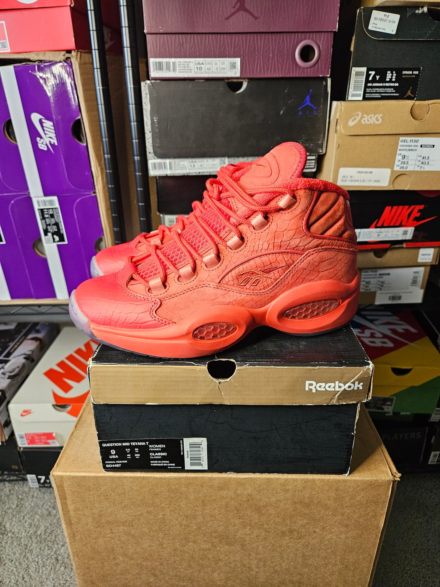Size 7 - Reebok Teyana Taylor x Question Mid Primal Red