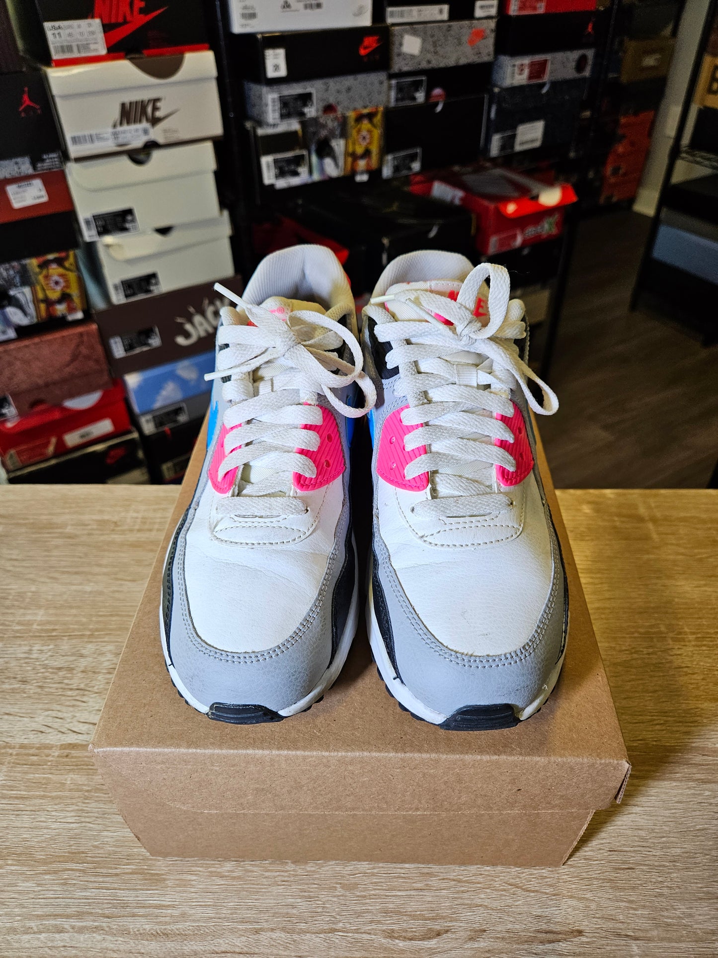 Size 7 - Nike Air Max 90 Pink & Blue